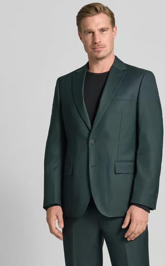 Christian Berg Men regular fit 2-knoops colbert met viscose - Foto 3