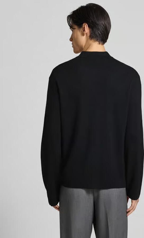 Christian Berg Men Regular fit cardigan van wolmix met borstzak