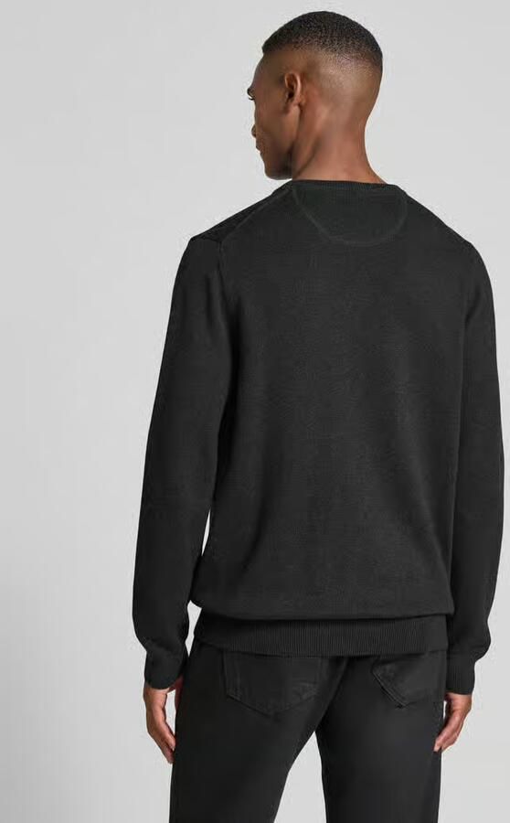 Christian Berg Men Regular fit gebreide pullover van mix van katoen en wol