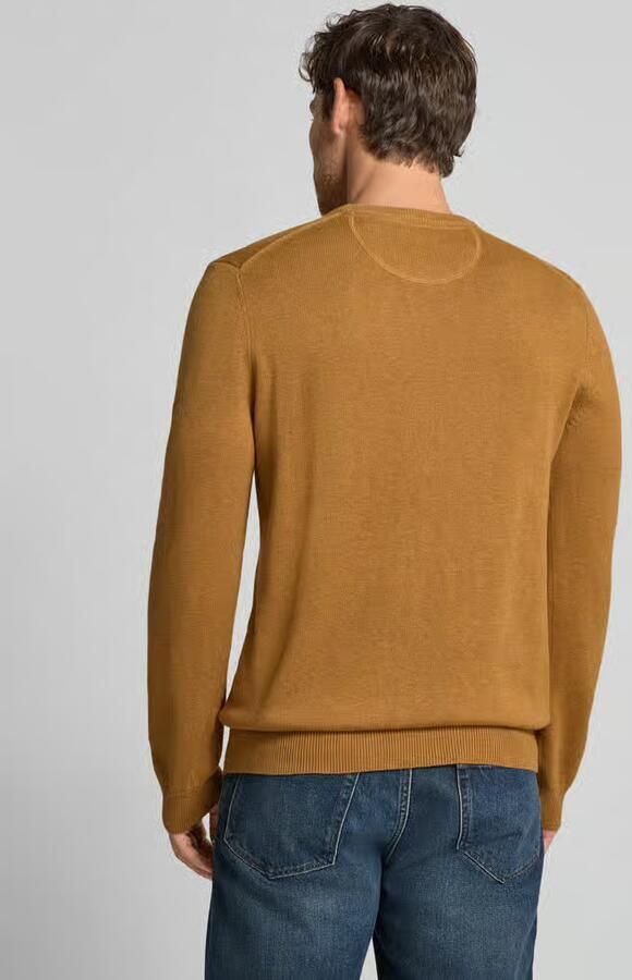 Christian Berg Men Regular fit gebreide pullover van mix van katoen en wol