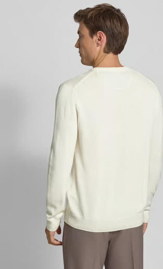 Christian Berg Men Regular fit gebreide pullover van mix van katoen en wol