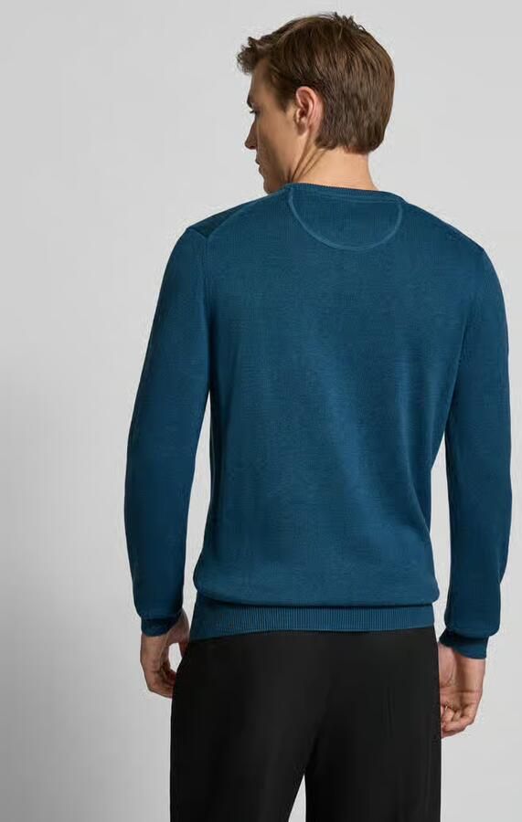 Christian Berg Men Regular fit gebreide pullover van mix van katoen en wol