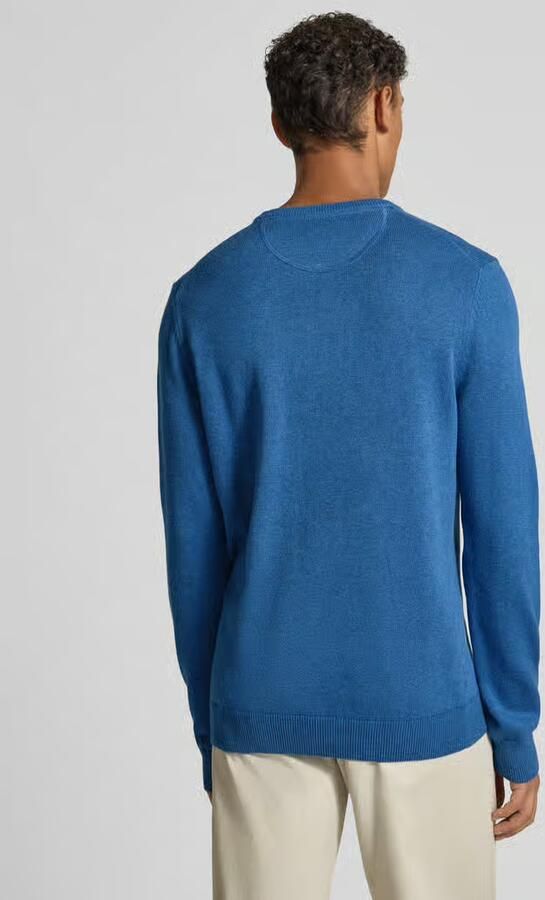 Christian Berg Men Regular fit gebreide pullover van mix van katoen en wol