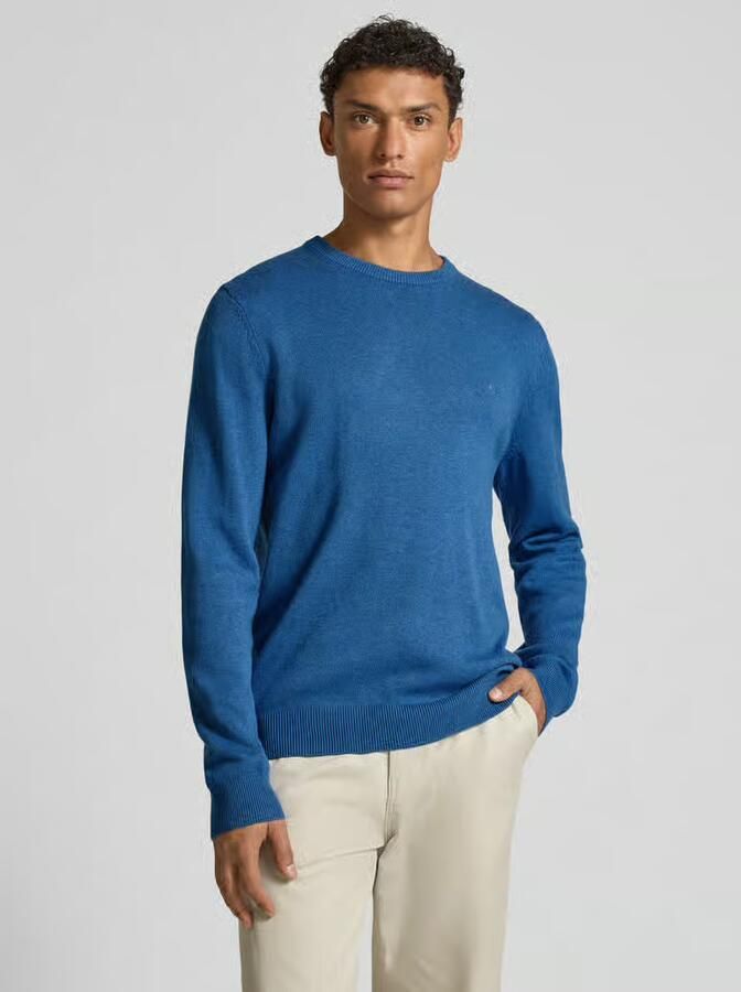 Christian Berg Men Regular fit gebreide pullover van mix van katoen en wol - Foto 2