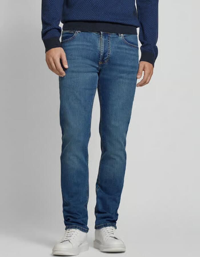 Christian Berg Men Straight fit jeans met merkdetail - Foto 2