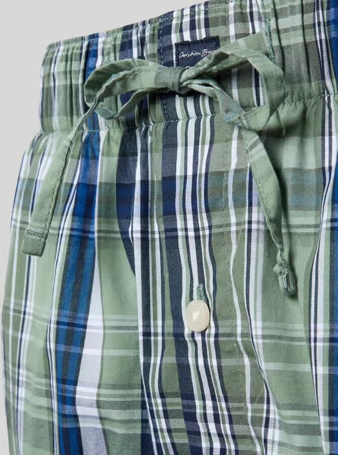 Christian Berg Men regular fit korte pyjamabroek met logopatch