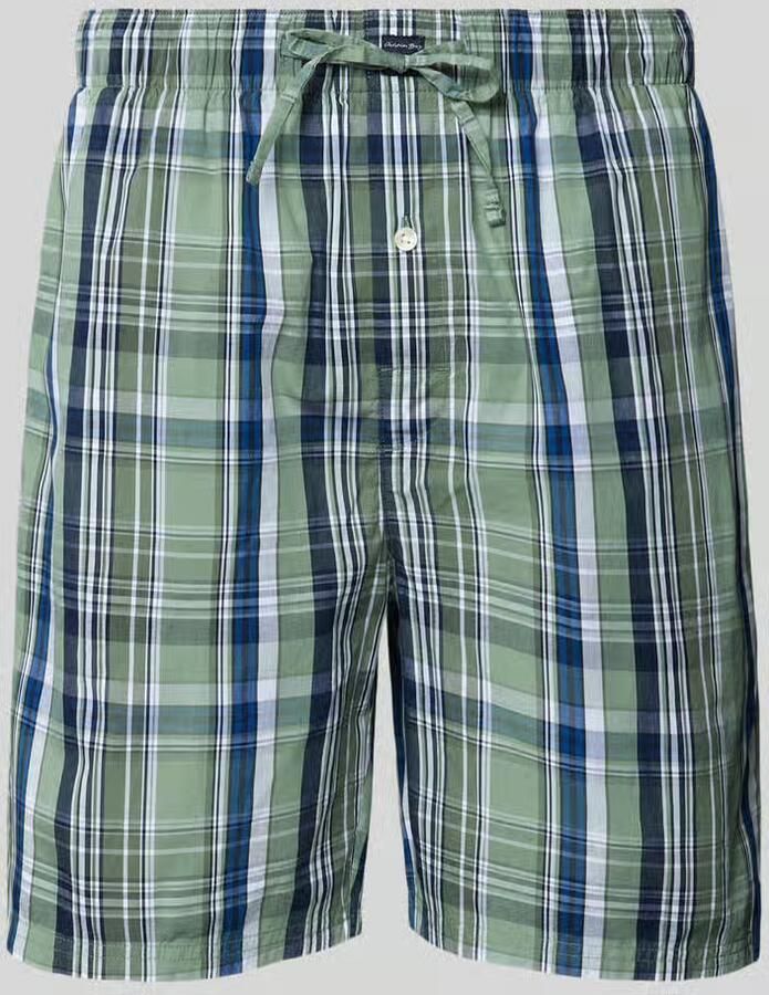 Christian Berg Men regular fit korte pyjamabroek met logopatch - Foto 2