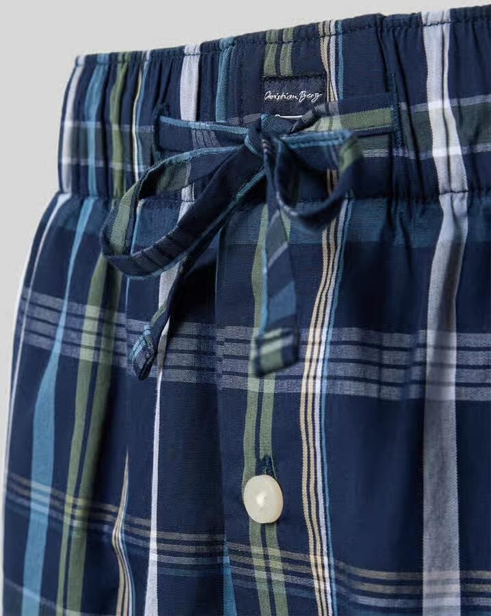 Christian Berg Men regular fit korte pyjamabroek met logopatch