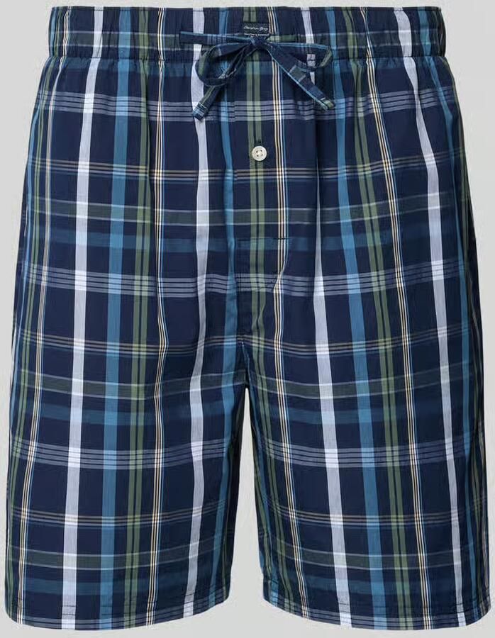 Christian Berg Men regular fit korte pyjamabroek met logopatch - Foto 2