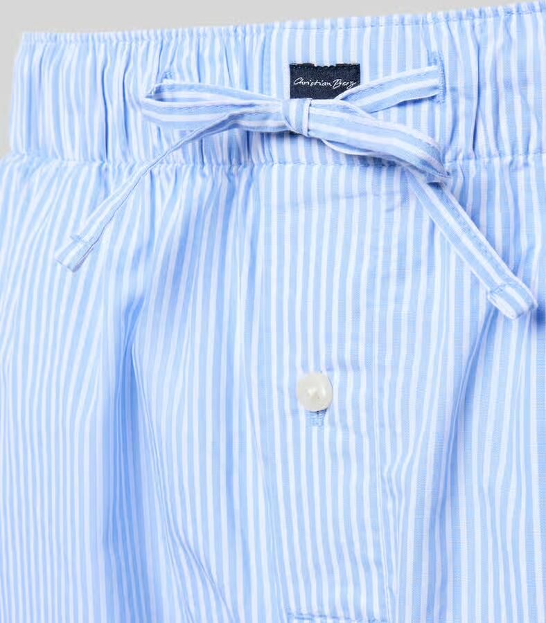 Christian Berg Men regular fit korte pyjamabroek met logopatch