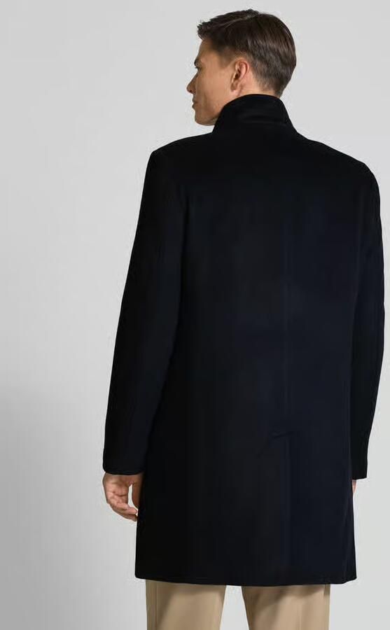 Christian Berg Men Regular fit lange wollen jas met viscose