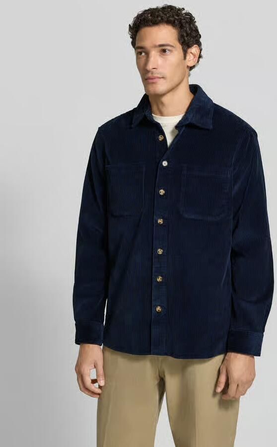 Christian Berg Men Regular fit overhemdjack van corduroy met kentkraag - Foto 3