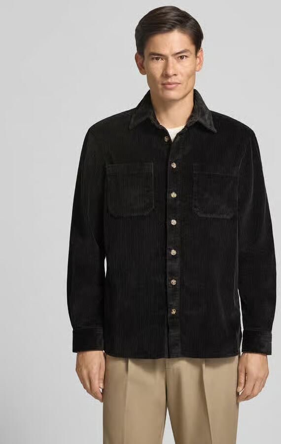 Christian Berg Men Regular fit overhemdjack van corduroy met kentkraag - Foto 2