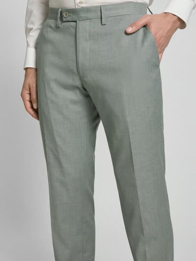 Christian Berg Men Pantalon met persplooien en achterzakken