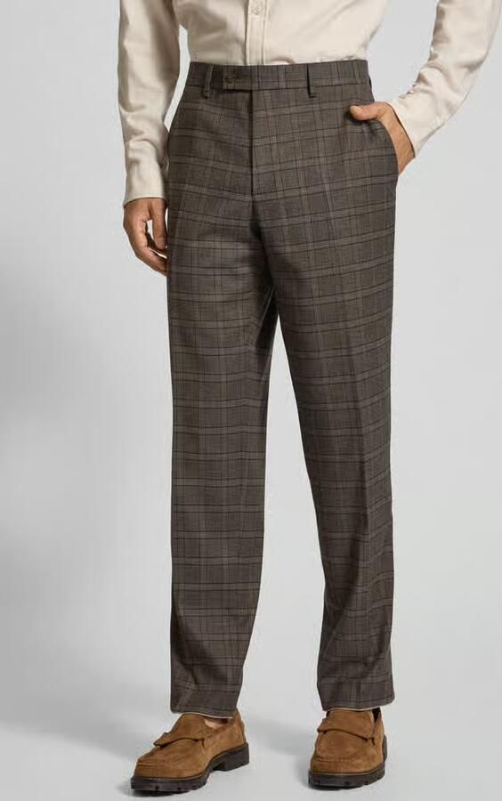 Christian Berg Men Regular fit stoffen broek met persplooien - Foto 2