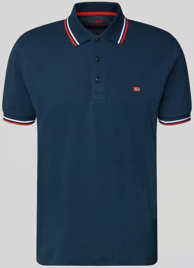 Christian Berg Men regular fit poloshirt met contrasterende strepen