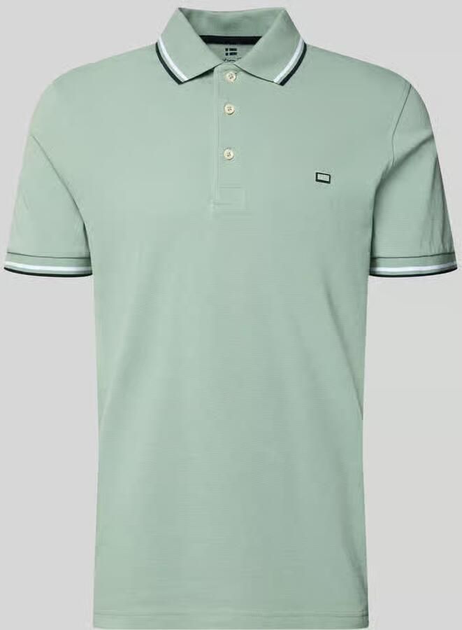 Christian Berg Men regular fit poloshirt met contrasterende strepen - Foto 2