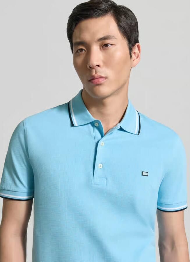 Christian Berg Men regular fit poloshirt met contrasterende strepen