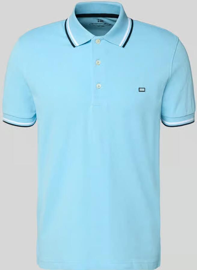 Christian Berg Men regular fit poloshirt met contrasterende strepen - Foto 2