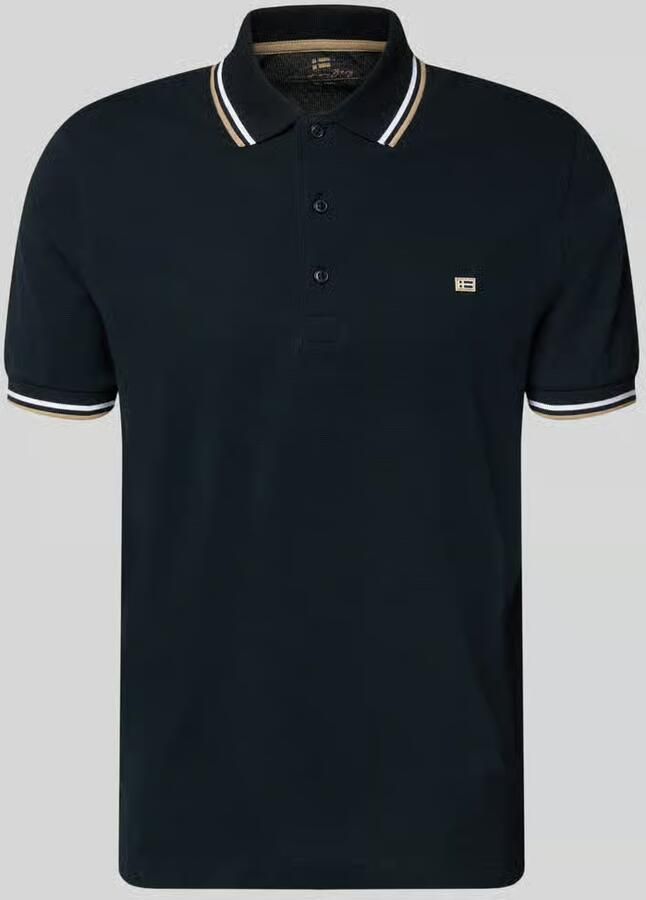 Christian Berg Men regular fit poloshirt met contrasterende strepen - Foto 2