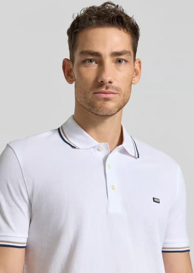 Christian Berg Men regular fit poloshirt met contrasterende strepen