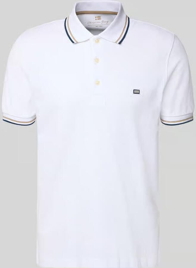 Christian Berg Men regular fit poloshirt met contrasterende strepen - Foto 2