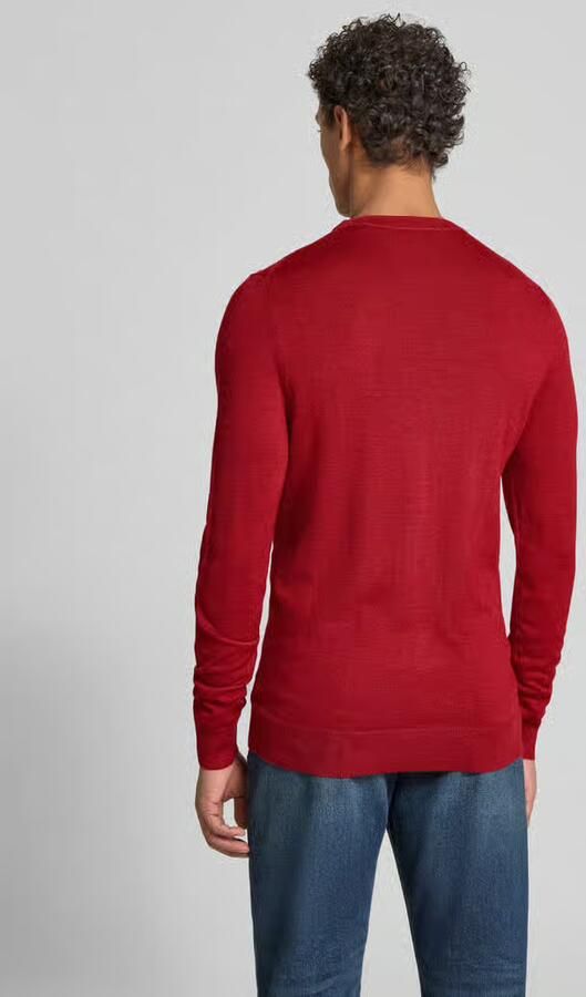 Christian Berg Men Regular fit shirt met lange mouwen van een mix van merinowol