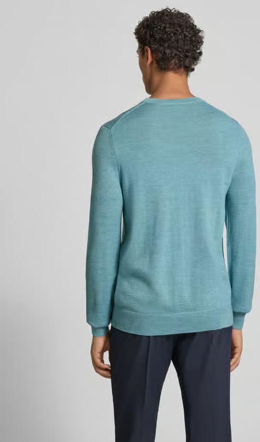 Christian Berg Men Regular fit shirt met lange mouwen van een mix van merinowol