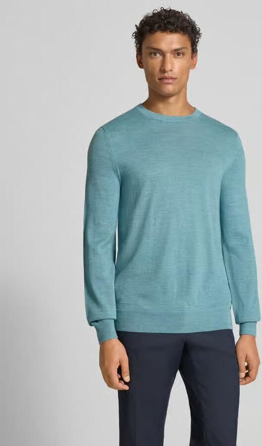 Christian Berg Men Regular fit shirt met lange mouwen van een mix van merinowol - Foto 2