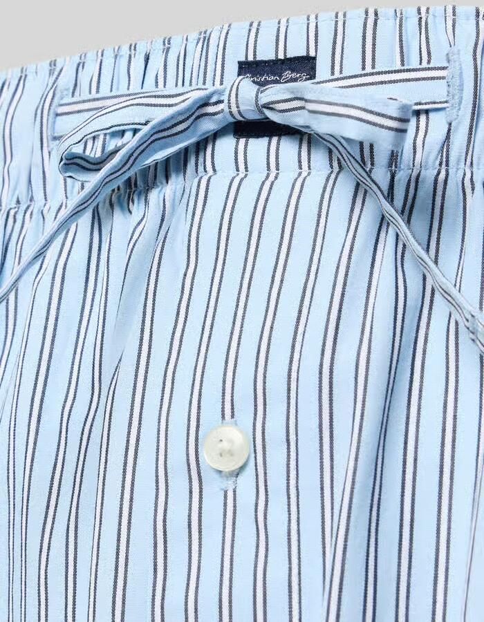 Christian Berg Men Regular fit pyjamabroek van pure scheerwol - Foto 2