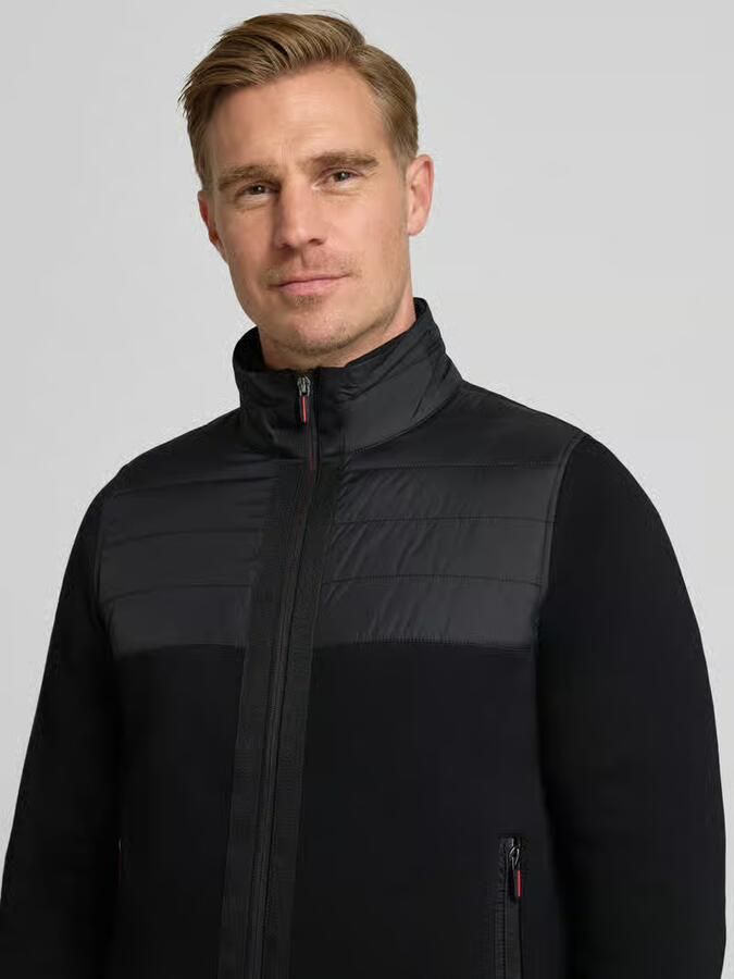 Christian Berg Men Regular fit sweatjack met gevoerde opstaande kraag - Foto 2