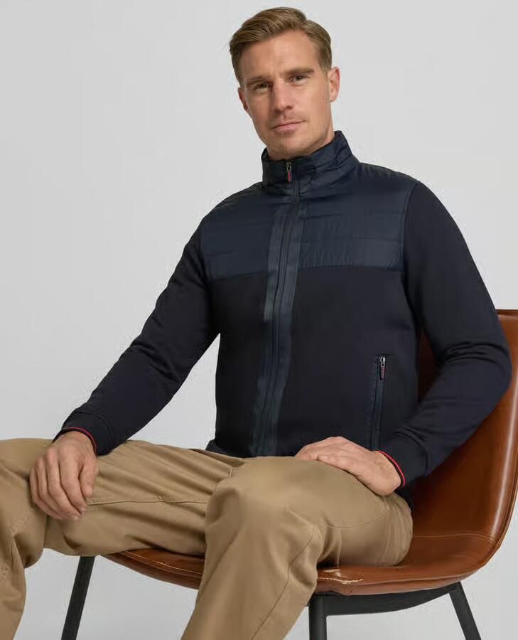 Christian Berg Men Regular fit sweatjack met gevoerde opstaande kraag - Foto 2