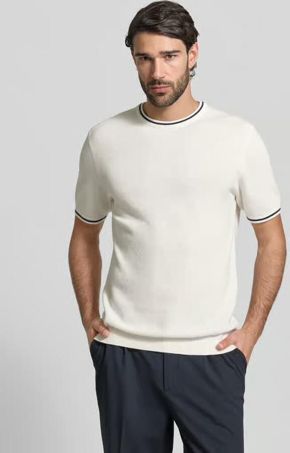 Christian Berg Men Regular fit T-shirt in gebreide look - Foto 4