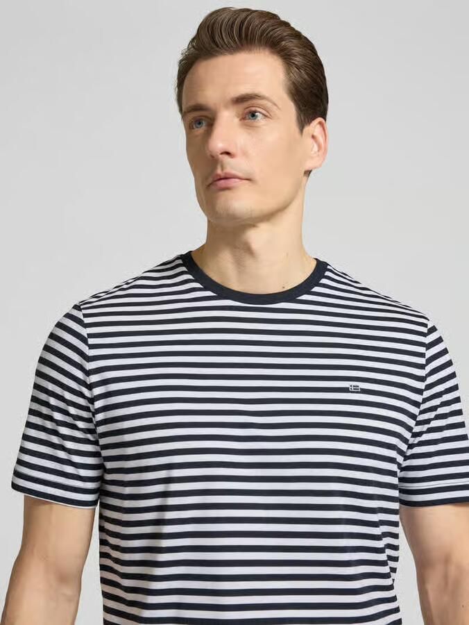 Christian Berg Men Regular Fit T-shirt met logo-stitching - Foto 2