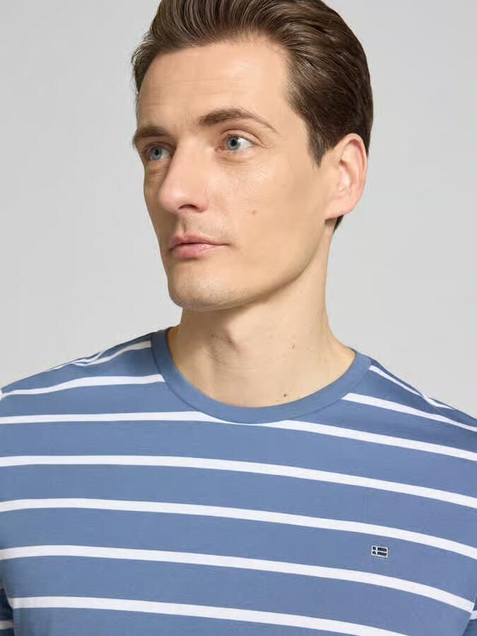 Christian Berg Men Regular Fit T-shirt met logo-stitching