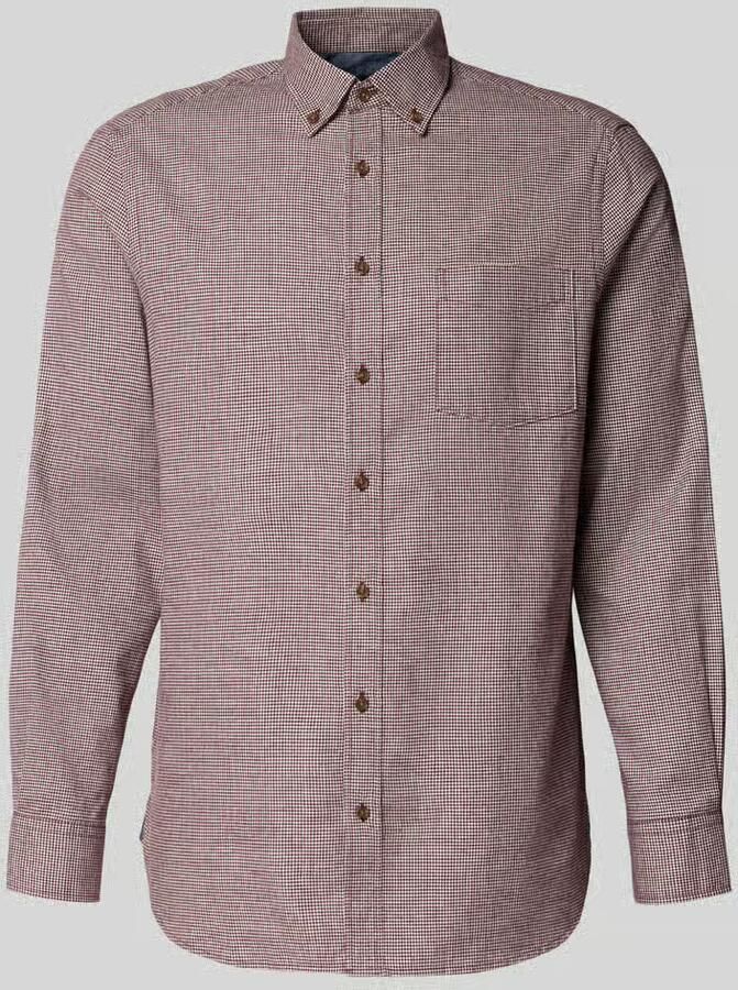 Christian Berg Men Regular Fit vrijetijdsoverhemd met button-downkraag
