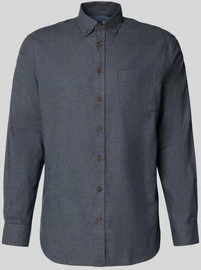 Christian Berg Men Regular Fit vrijetijdsoverhemd met button-downkraag