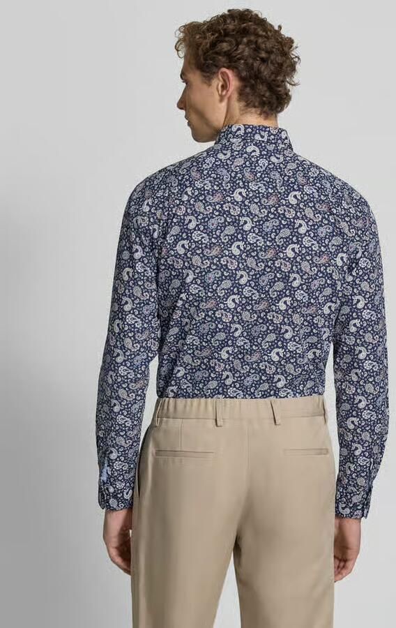 Christian Berg Men Regular fit vrijetijdsoverhemd met paisleymotief en kentkraag - Foto 2
