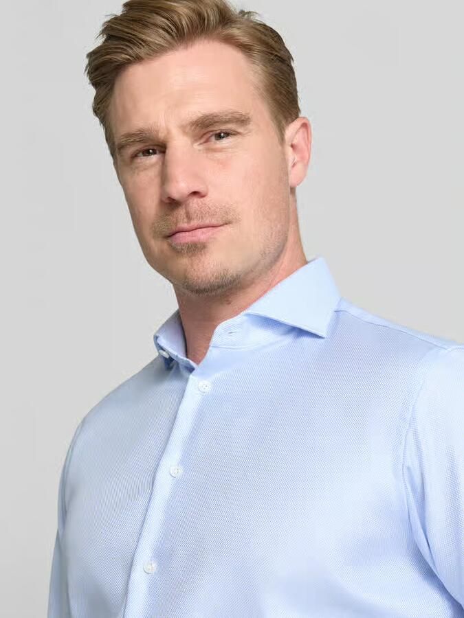 Christian Berg Men regular fit zakelijk hemd met haaikraag