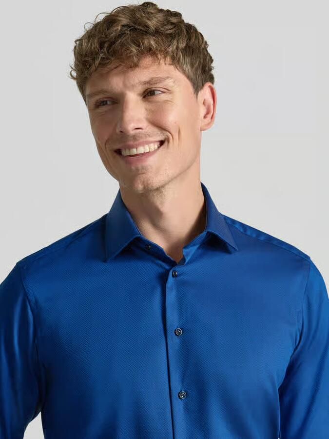 Christian Berg Men regular fit zakelijk hemd met kentkraag