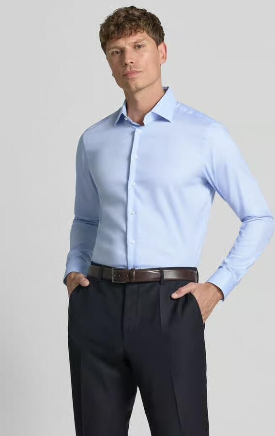 Christian Berg Men regular fit zakelijk hemd met kentkraag - Foto 2