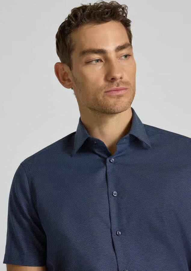 Christian Berg Men regular fit zakelijk hemd van katoen met kentkraag