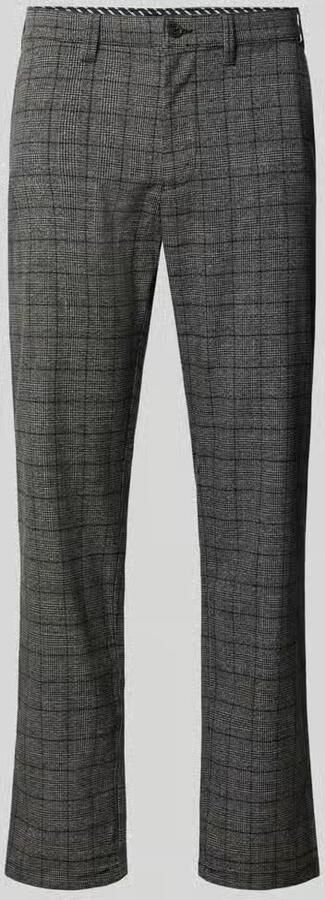 Christian Berg Men Slim fit chino van elastische viscosemix met riemlussen