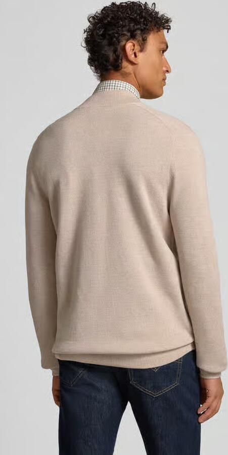 Christian Berg Men Slim fit gebreid jack met opstaande kraag