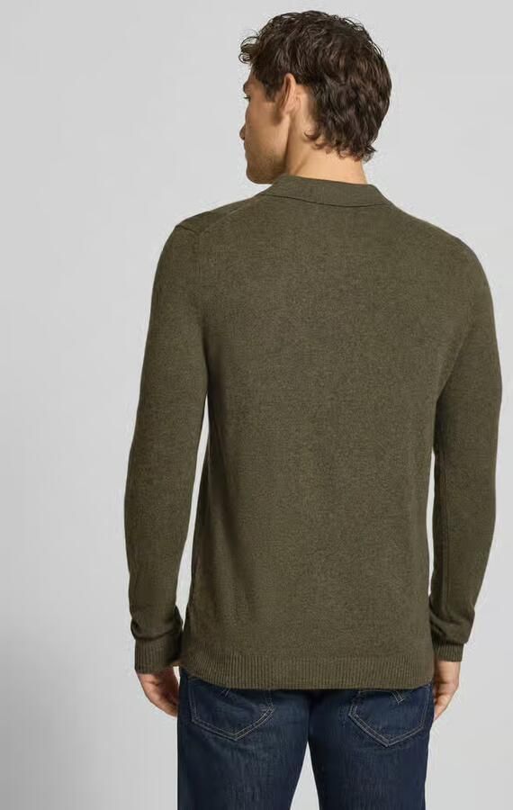 Christian Berg Men Slim fit gebreide pullover van puur kasjmier met polokraag - Foto 2