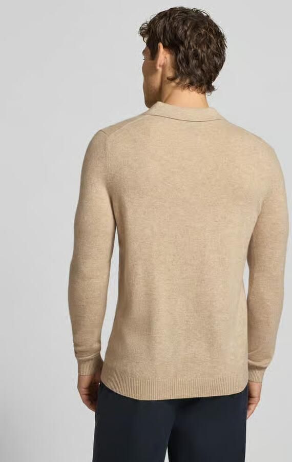 Christian Berg Men Slim fit gebreide pullover van puur kasjmier met polokraag - Foto 2