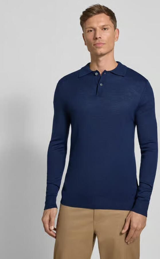 Christian Berg Men Slim fit gebreide pullover van wolmix - Foto 2