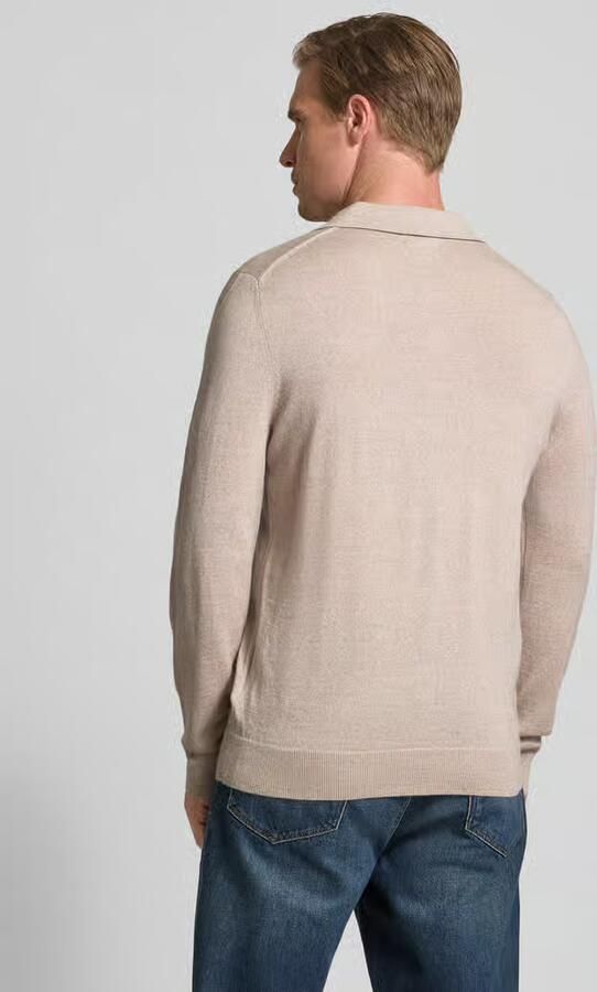 Christian Berg Men Slim fit gebreide pullover van wolmix