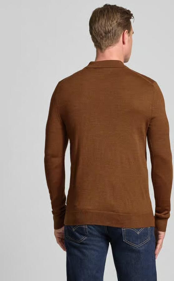 Christian Berg Men Slim fit gebreide pullover van wolmix