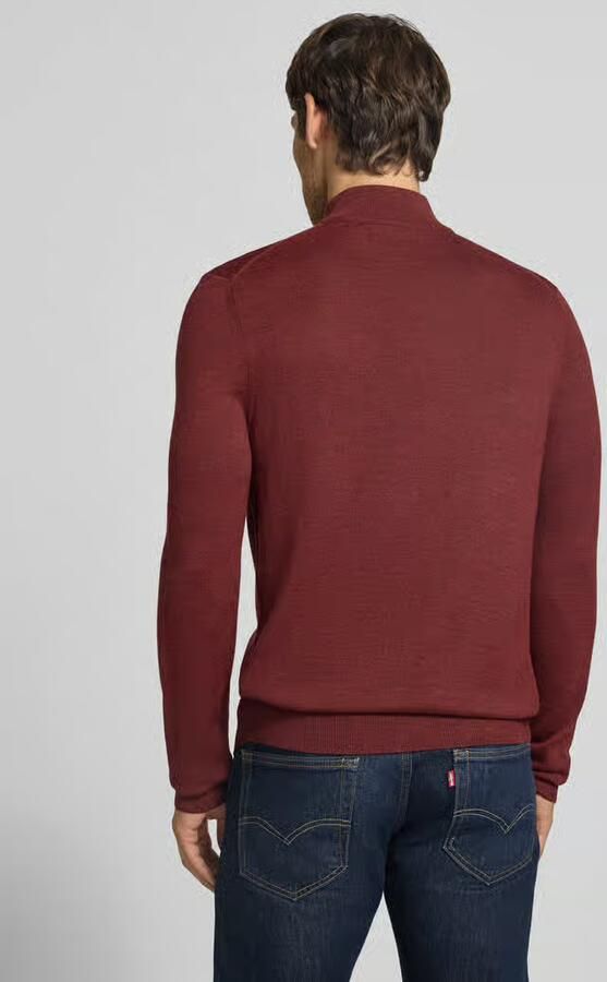 Christian Berg Men Slim Fit gebreide pullover van wolmix met schipperskraag - Foto 2